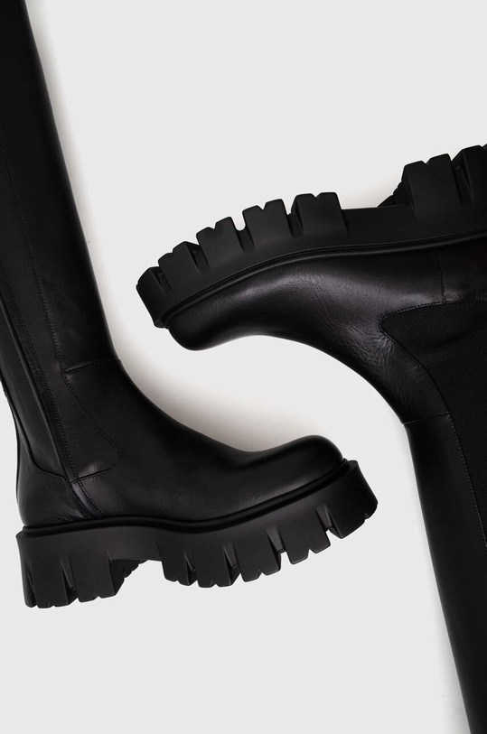 Кожени ботуши Elisabetta Franchi SA23B37E2.110 черен