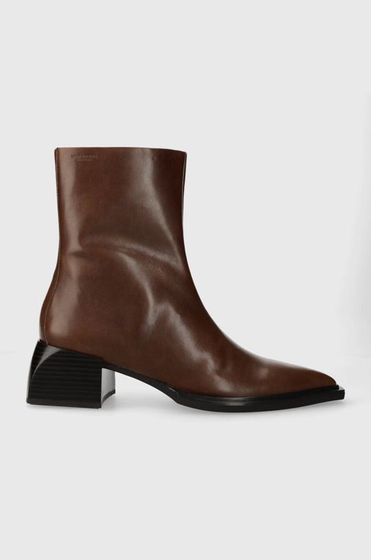 Vagabond Shoemakers botki skórzane VIVIAN słupek brązowy 5453.001.19