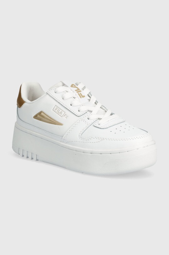 Кожени маратонки Fila FXVENTUNO PLATFORM импрегнирана кожа бял FFW0348