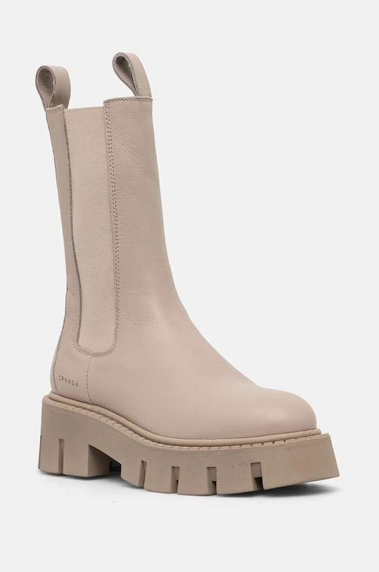 Copenhagen ghete chelsea de piele pana la 5 cm bej CPH139