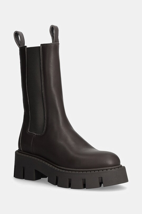 Copenhagen ghete chelsea de piele pana la 5 cm gri CPH139