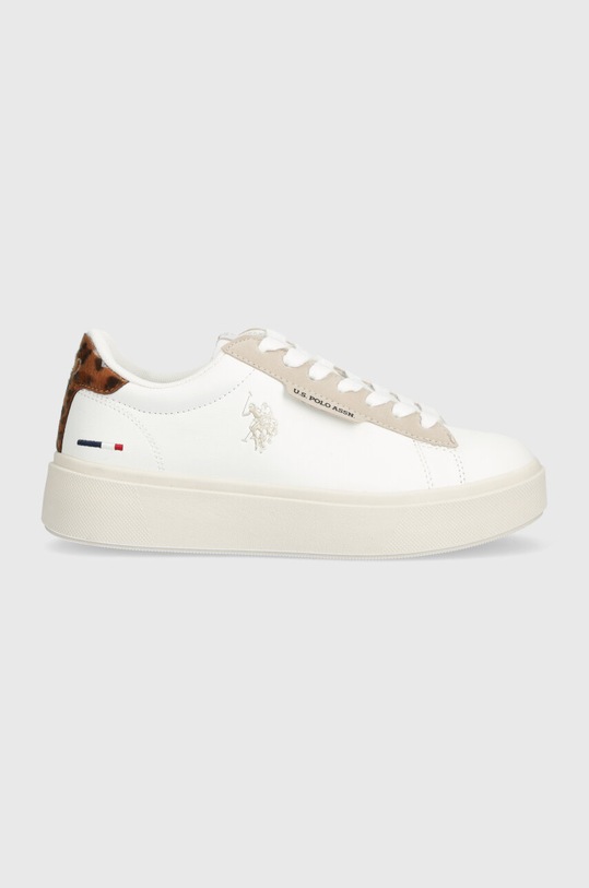 Sneakers boty U.S. Polo Assn. ASHLEY imitace kůže bílá ASHLEY001W.CYN2