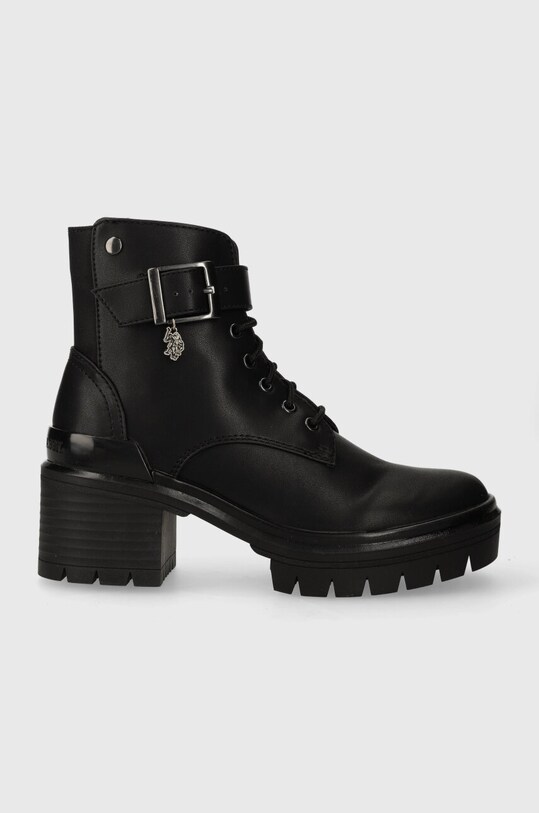 U.S. Polo Assn. botine HALEY cu snur negru HALEY001W.CYN1