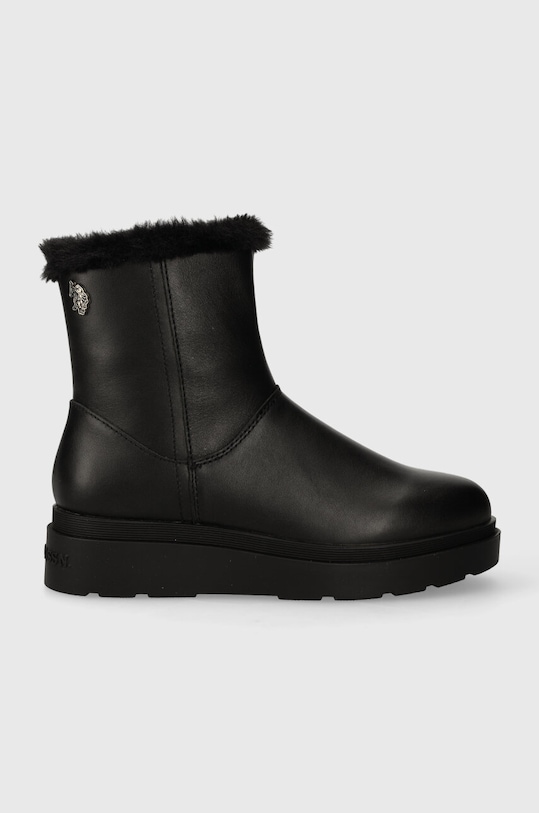 Δερμάτινες μπότες U.S. Polo Assn. PENNY ίσια πλατφόρμα μαύρο PENNY006W.CL1