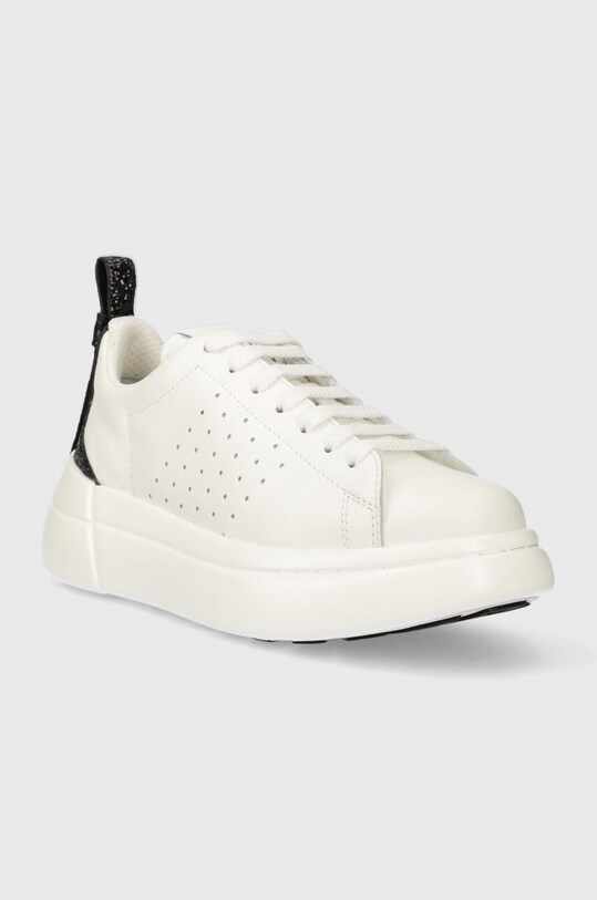 Usnjene superge Red Valentino 3Q2S0E11UVV.6L0 bela AW23