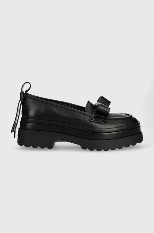 Red Valentino mocasini de piele piele negru 3Q2S0H72GAW.0NO