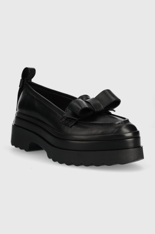 Red Valentino mocasini de piele 3Q2S0H72GAW.0NO negru AW23