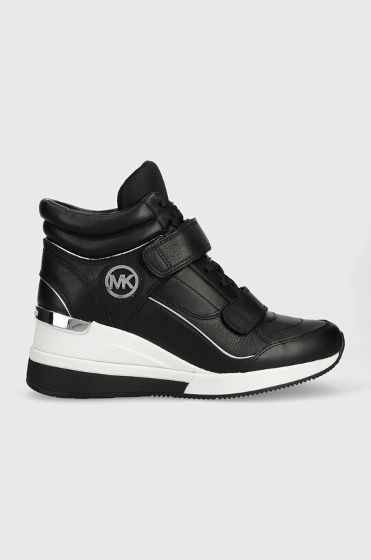 MICHAEL Michael Kors sneakersy skórzane Gentry koturn czarny 43F3GYFE2L.001