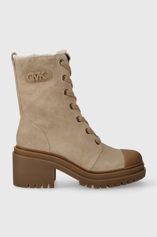 Semišové boty MICHAEL Kors Hanley semišová kůže béžová 40F3HYME5S.222