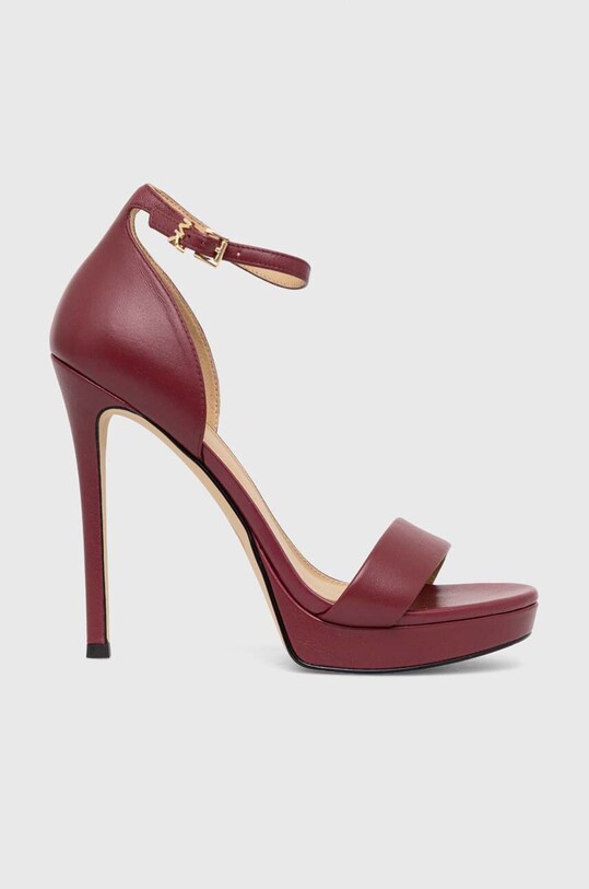 Шкіряні сандалі MICHAEL Michael Kors Jordyn шпилька бордо 40S2JOHA1L.691