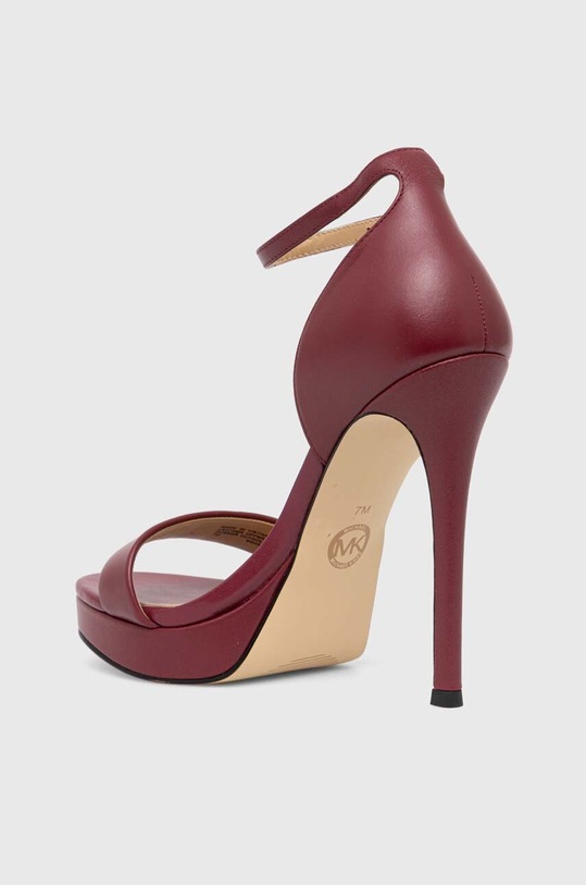 Cipők MICHAEL Kors bőr szandál Jordyn 40S2JOHA1L.691 burgundia