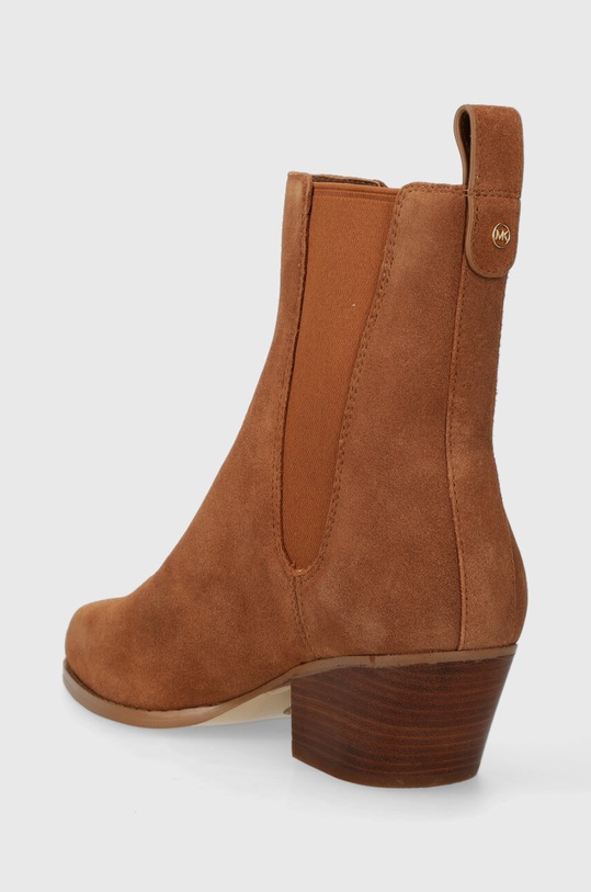 Încălțăminte MICHAEL Michael Kors botine din piele intoarsa Kinlee 40F3KNME5S.230 maro