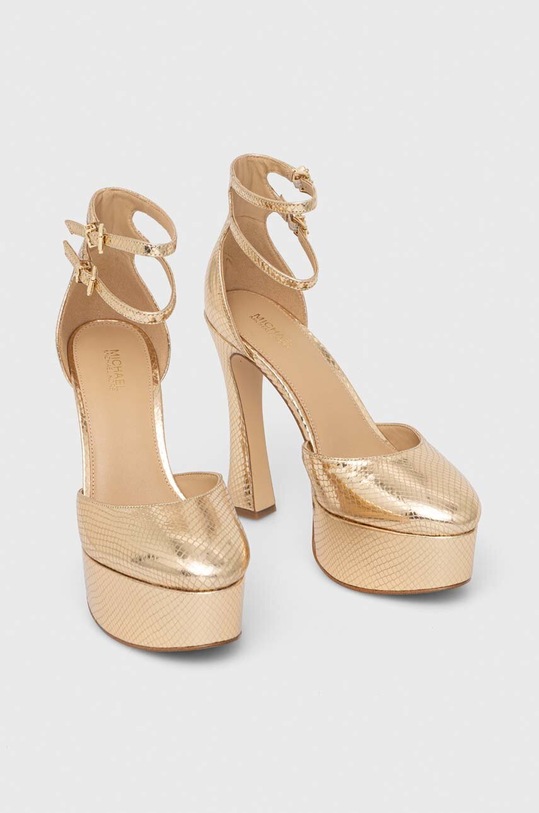 MICHAEL Michael Kors czółenka skórzane Martina 40F3MTHS1M.740 złoty AW23