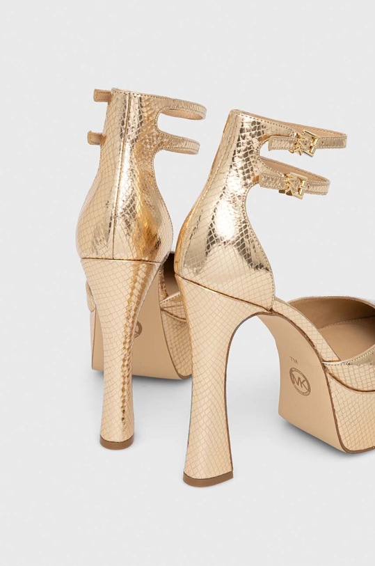 Obuwie MICHAEL Michael Kors czółenka skórzane Martina 40F3MTHS1M.740 złoty