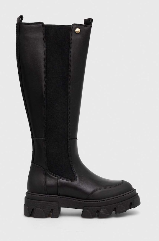 Kožené kozačky Barbour B.Intl Parson nezateplené černá LFO0636BK11