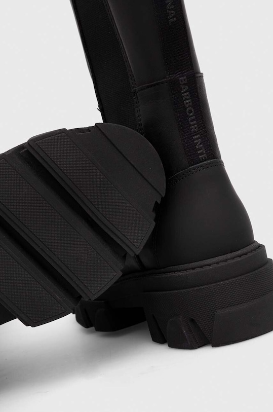 Kožené kozačky Barbour B.Intl Parson černá LFO0636BK11