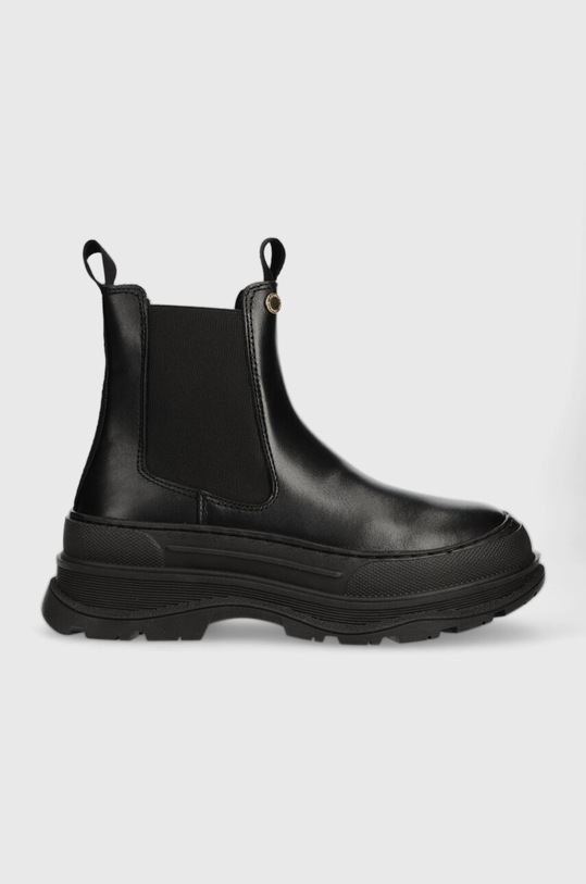 Barbour ghete chelsea de piele B.Intl Strada 5-8 cm negru LFO0642BK11
