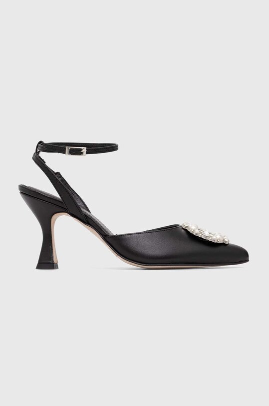 Kožne štikle Alohas Cinderella štikla crna S00305.25