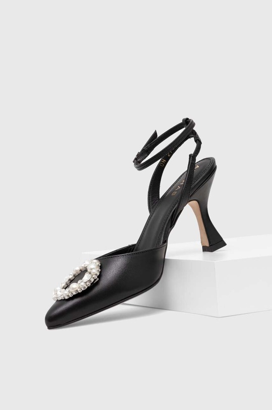 Kožené lodičky Alohas Cinderella S00305.25 čierna AW23