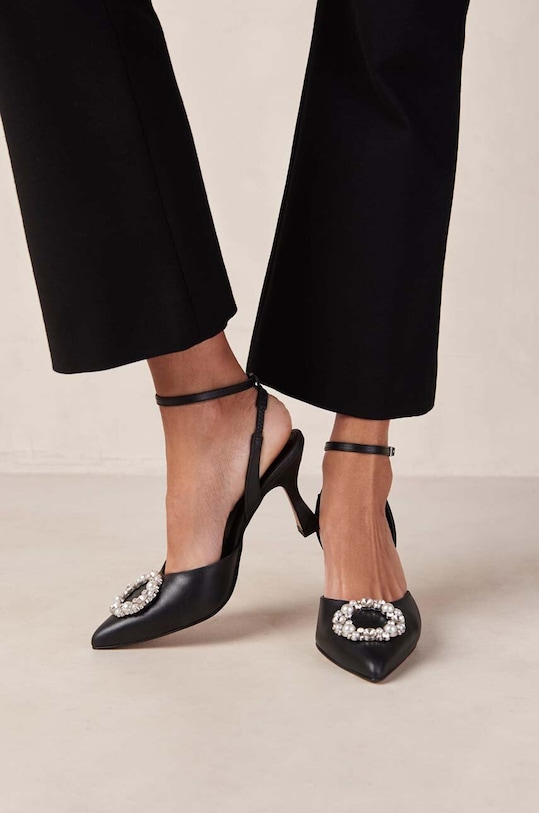 Δερμάτινες γόβες Alohas Cinderella S00305.25 μαύρο