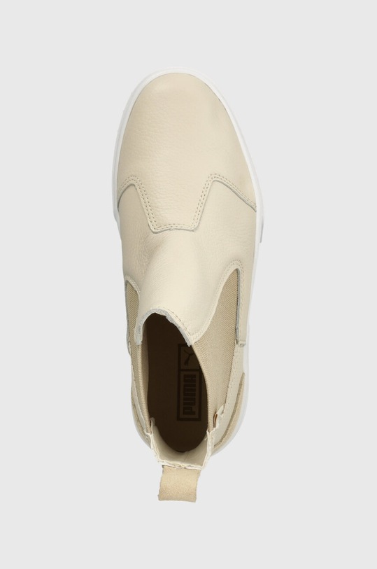 Puma sztyblety skórzane Mayze Chelsea beżowy 393092