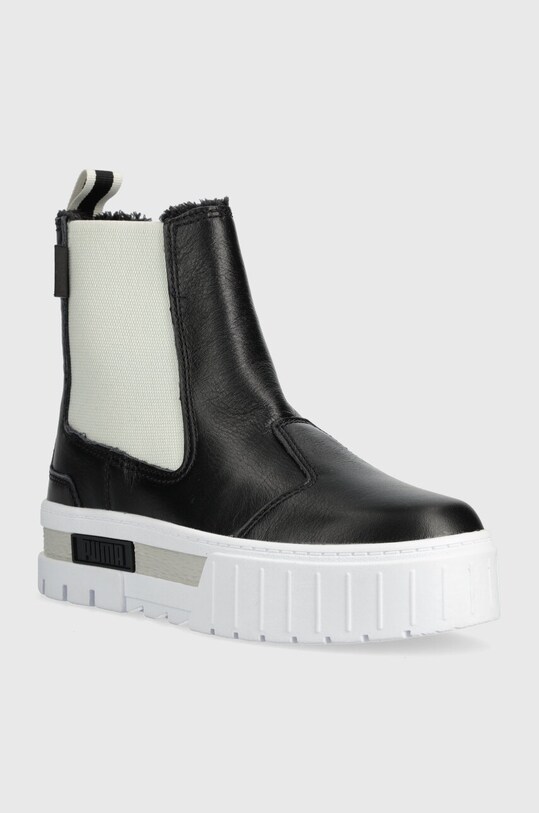 Puma ghete chelsea de piele Mayze Chelsea Winter Wns 393093 negru AW23