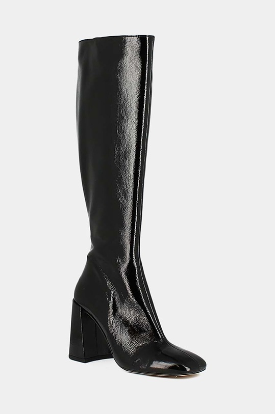Jonak kozaki skórzane VAGUE VERNIS PLISSE 3300083 czarny AW23