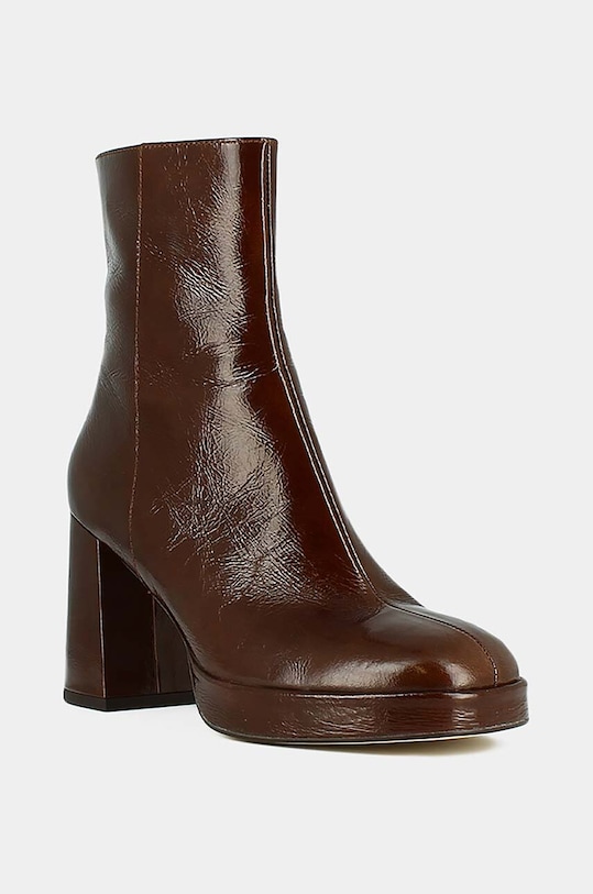 Kožené členkové topánky Jonak VORIS CUIR BRILLANT 3300088 hnedá AW24