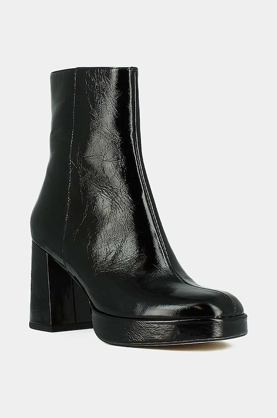 Jonak botki skórzane VORIS CUIR BRILLANT 3300088 czarny AW24