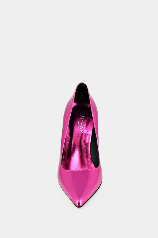 Încălțăminte Jonak stilettos de piele DINERA CUIR METALLISE 3300238 roz