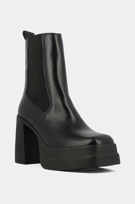 Jonak botki skórzane PAILLETTE CUIR 3300012 czarny AW23