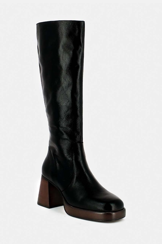 Jonak ghete de piele BETINA CUIR VIEILLI 6001328 negru AW25