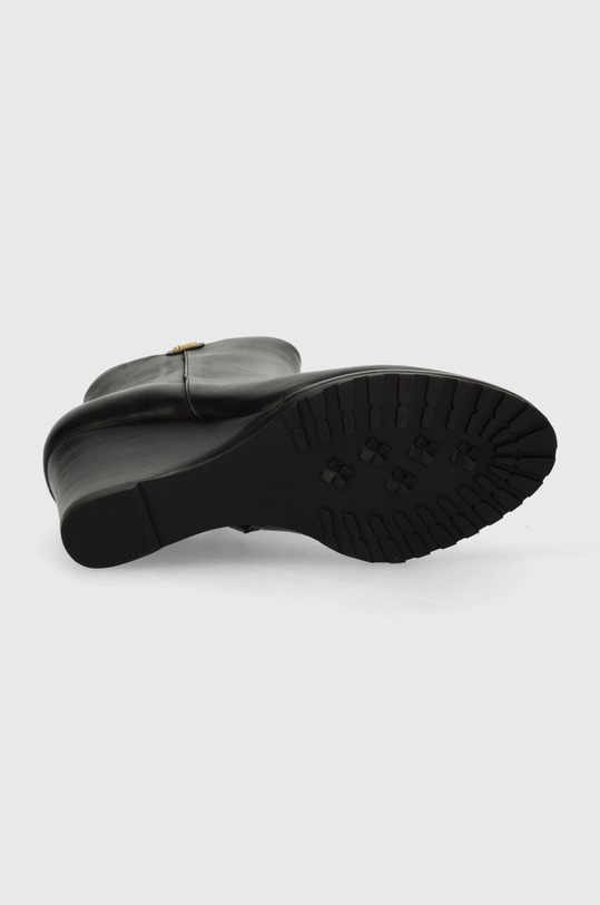 Kožené členkové topánky Lauren Ralph Lauren Shaley 802810043002.001 čierna