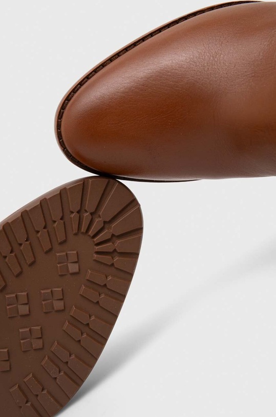 Δερμάτινες μπότες Lauren Ralph Lauren Manchester καφέ 802912286002.270