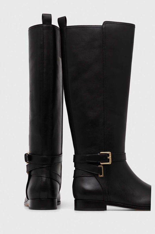 Obuwie Lauren Ralph Lauren kozaki skórzane Blayke 802912396001.001 czarny