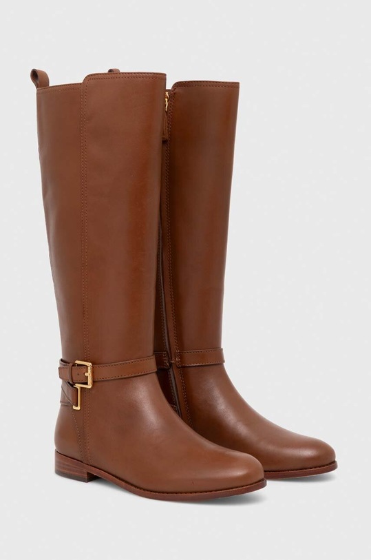 Lauren Ralph Lauren kozaki skórzane Blayke 802912396002.270 brązowy AW23