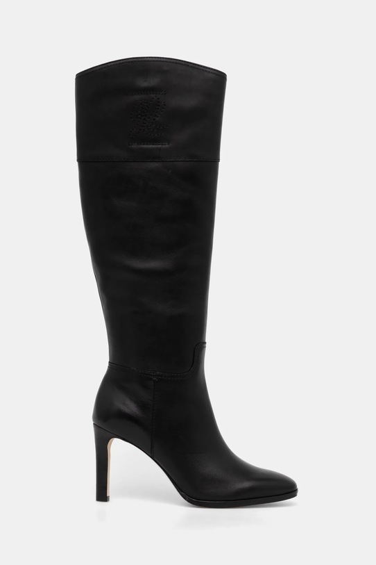 Kožne čizme Lauren Ralph Page 802915403001.001 crna AW23