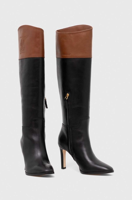 Lauren Ralph Lauren kozaki skórzane Page 802915403004.999 czarny AW23