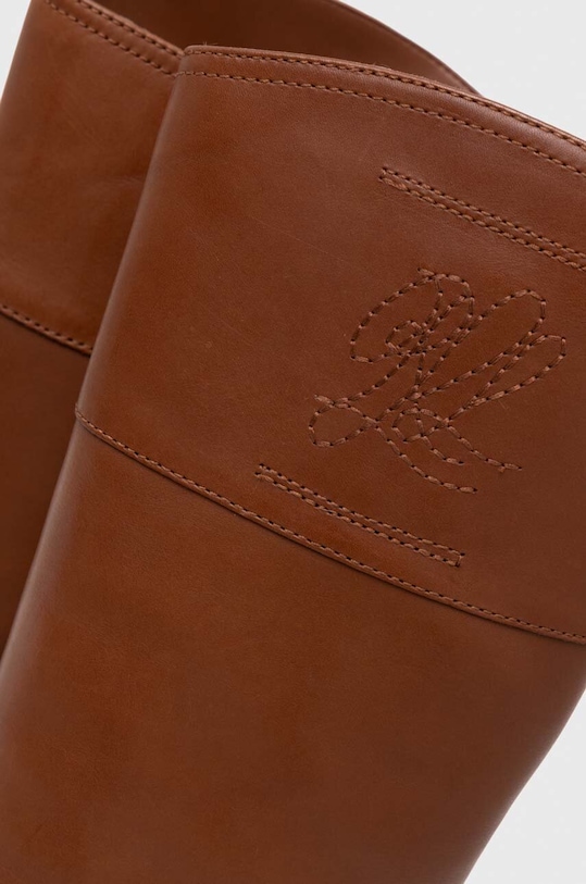 Lauren Ralph Lauren kozaki skórzane Justine brązowy 802915418001.270