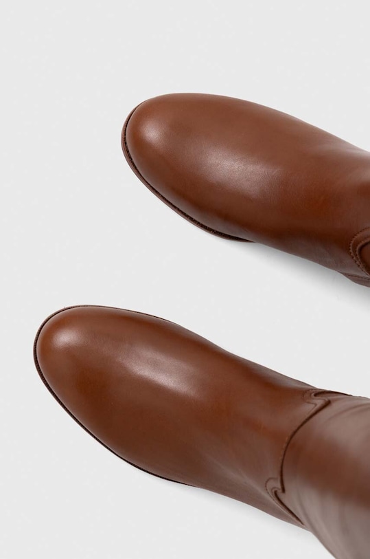 Lauren Ralph Lauren kozaki skórzane Justine 802915418001.270 brązowy