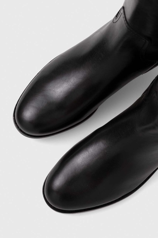 Lauren Ralph Lauren kozaki skórzane Justine czarny 802915418002.001