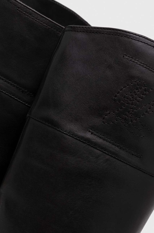 Lauren Ralph Lauren kozaki skórzane Justine 802915418002.001 czarny