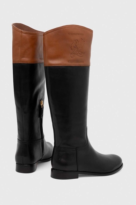 Obuwie Lauren Ralph Lauren kozaki skórzane Justine 802915418004.999 czarny
