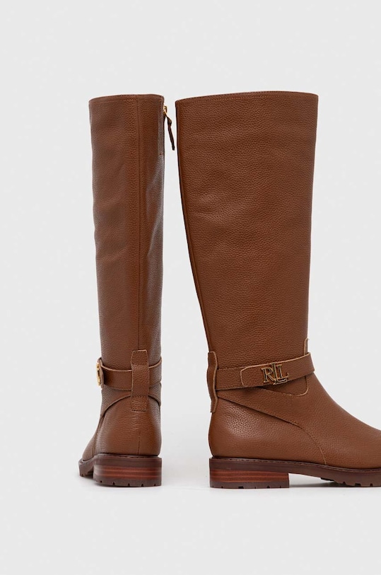 Обувки Кожени ботуши Lauren Ralph Lauren Hallee 802915444002.270 кафяв