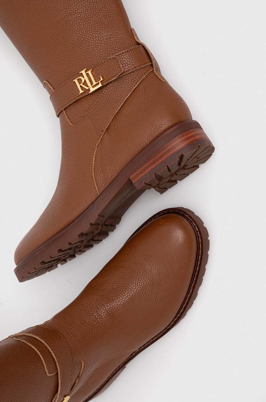 Кожени ботуши Lauren Ralph Lauren Hallee кафяв 802915444002.270