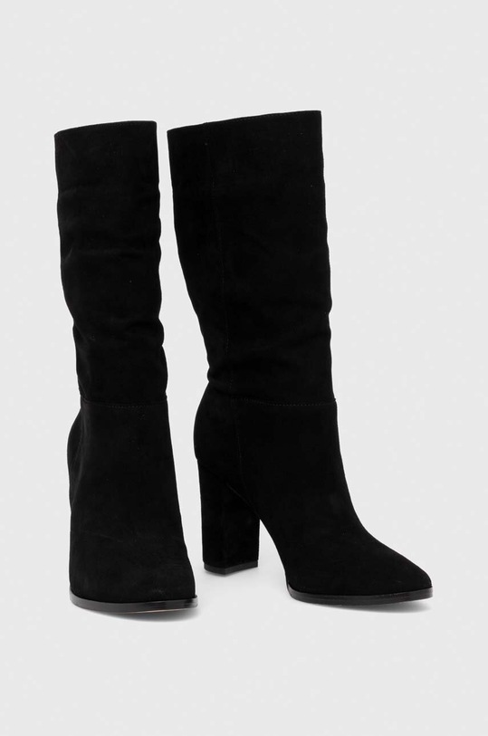 Gležnječe od brušene kože Lauren Ralph Artizan II 802917374001.001 crna AW23