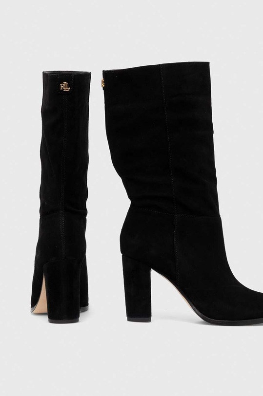 Obuća Gležnječe od brušene kože Lauren Ralph Artizan II 802917374001.001 crna