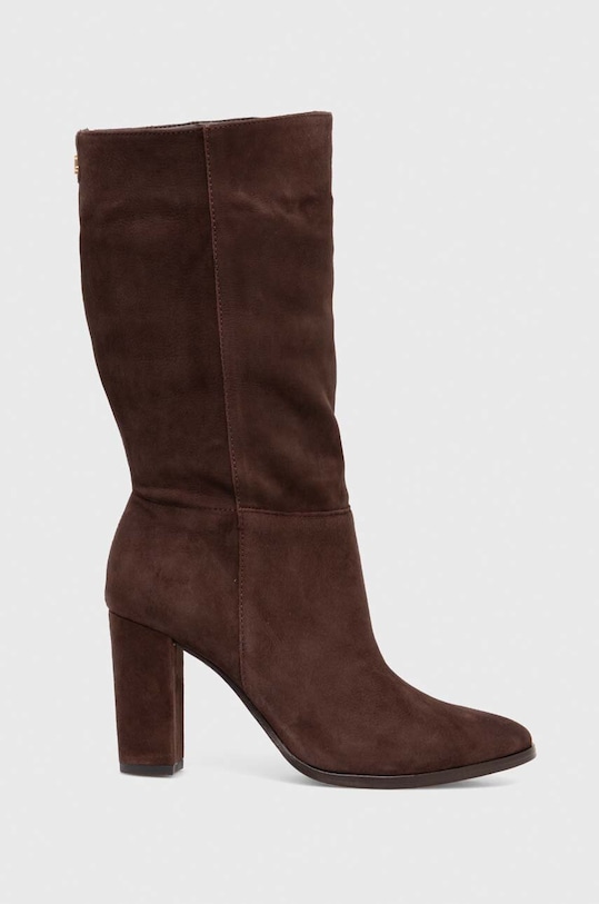 Lauren Ralph Lauren botki zamszowe Artizan II słupek brązowy 802917374002.200
