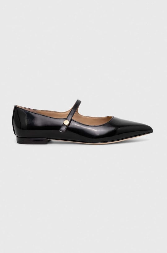 Lauren Ralph Lauren baleriny skórzane Londyn Mj czarny 802918154001.001