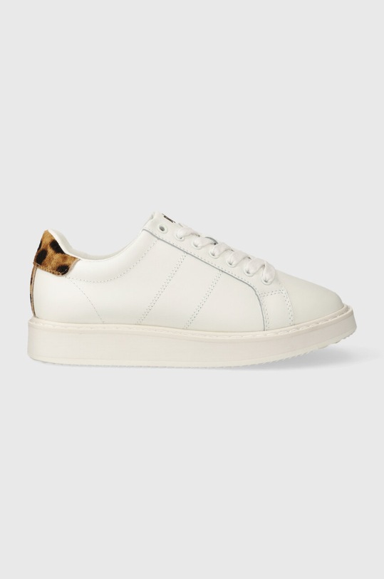 Lauren Ralph Lauren sneakersy skórzane Angeline 4 płaska biały 802918367001.100